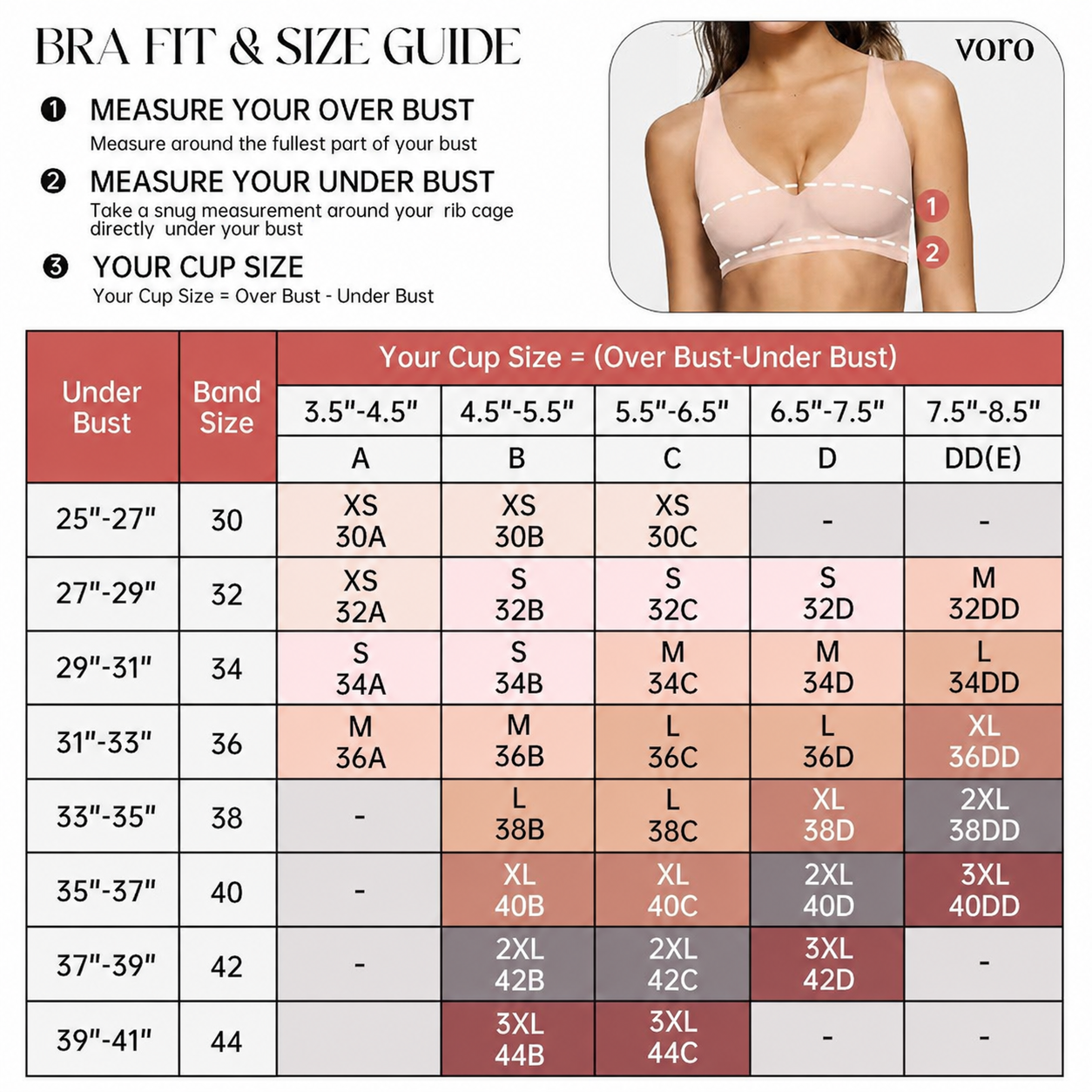 VORO Jelly Bra Polka Dots Deep V Seamless Bras Wireless Everyday T-shirt Bra Plunge with Wide Straps Comfort & Sexy