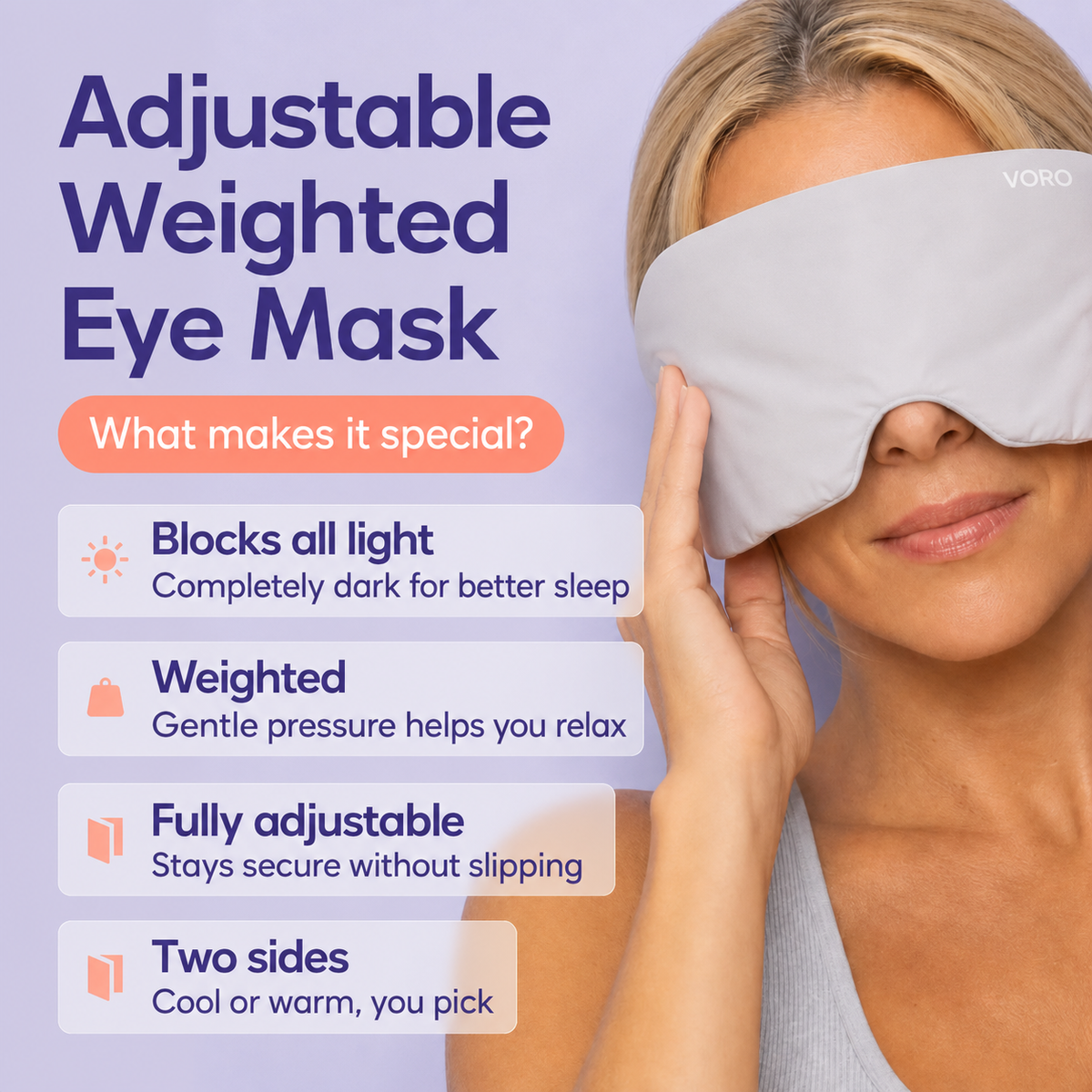 Adjustable Weighted Eye Mask