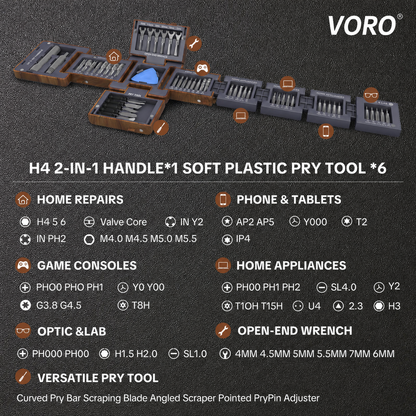VORO 55-In-1 Magnetic Screwdriver Set