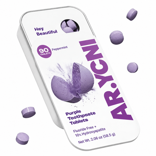 Purple Toothpaste Tablets with Hydroxyapatite & PAP | Fluoride-Free, SLS-Free, Vegan
