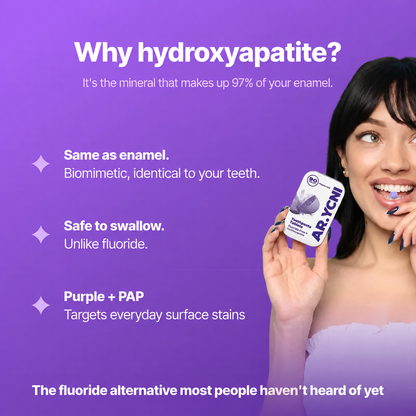 Purple Toothpaste Tablets with Hydroxyapatite & PAP | Fluoride-Free, SLS-Free, Vegan