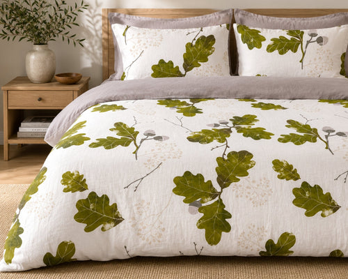 European Linen Duvet Cover Set | Agern Print