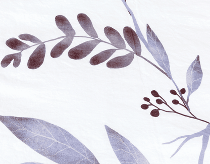 European Linen Duvet Cover Set | Blålig Print