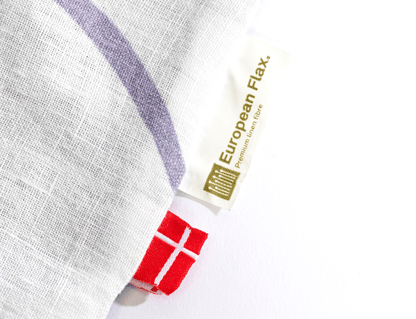 European Linen Duvet Cover Set | Blålig Print