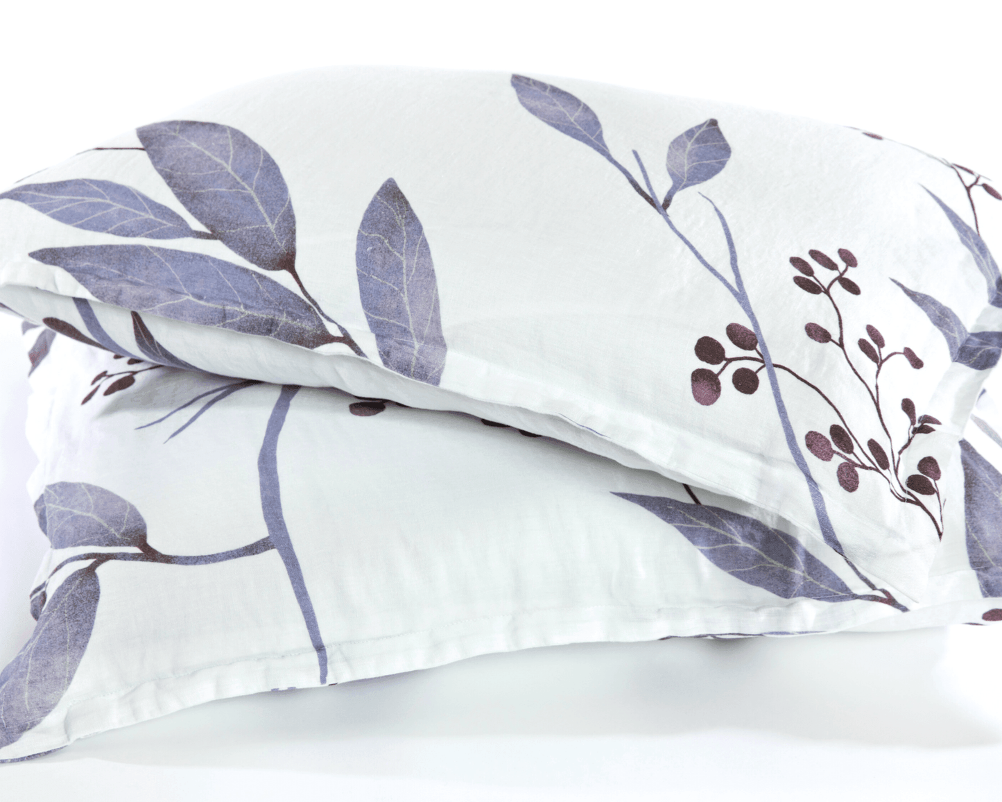 European Linen Pillowcases | Blålig Print