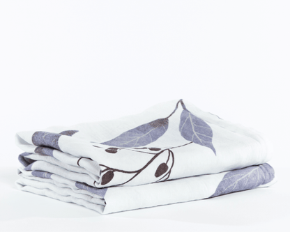 European Linen Pillowcases | Blålig Print