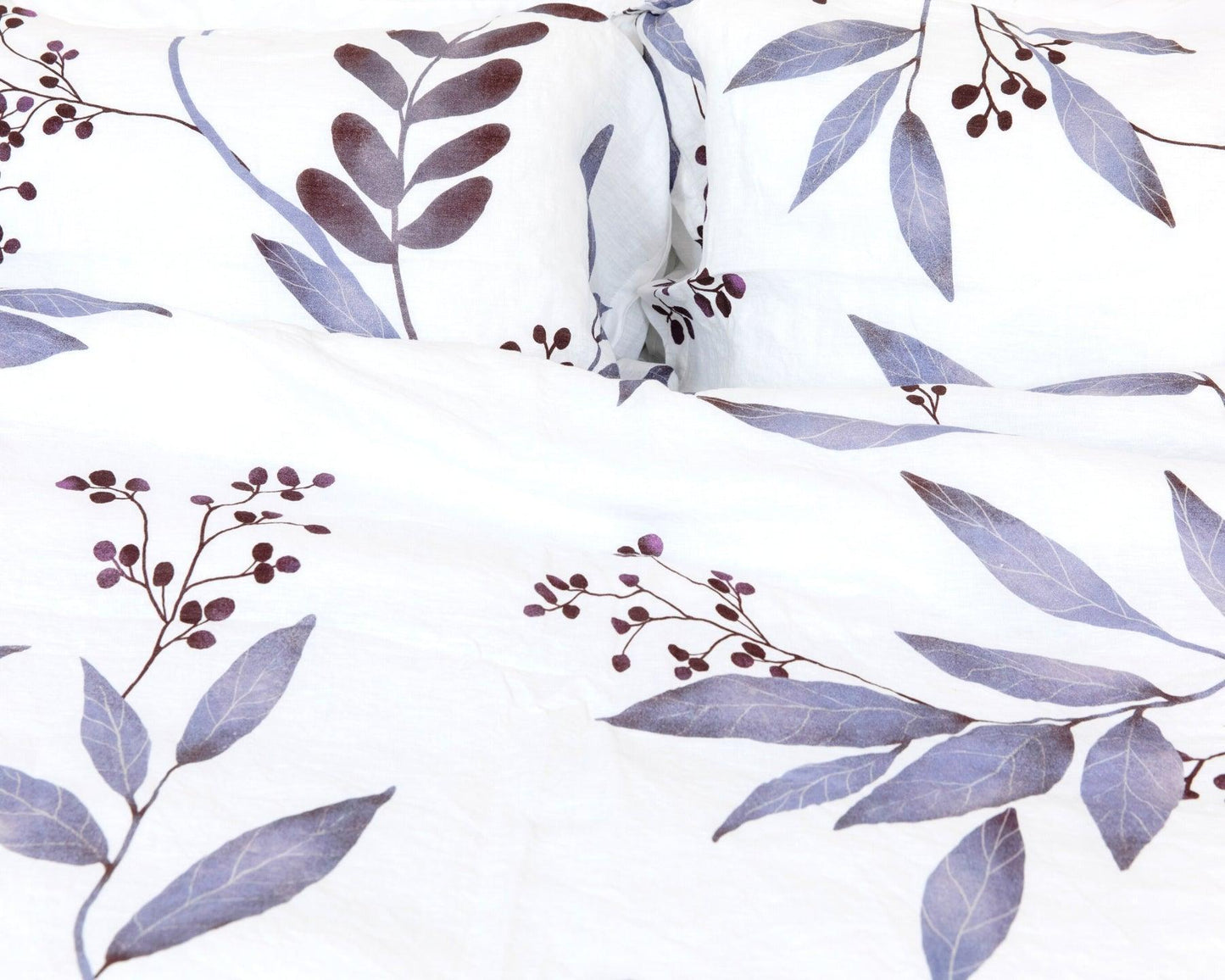 European Linen Pillowcases | Blålig Print