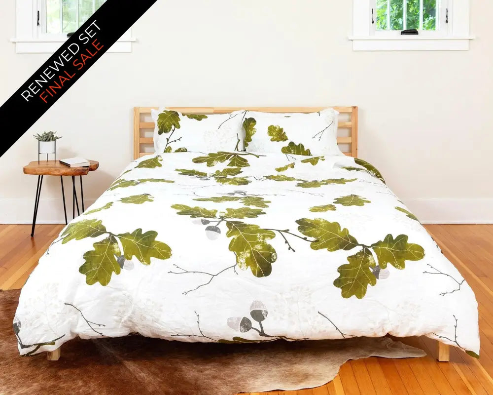 European Linen Duvet Cover Set | Agern Print | Renewed