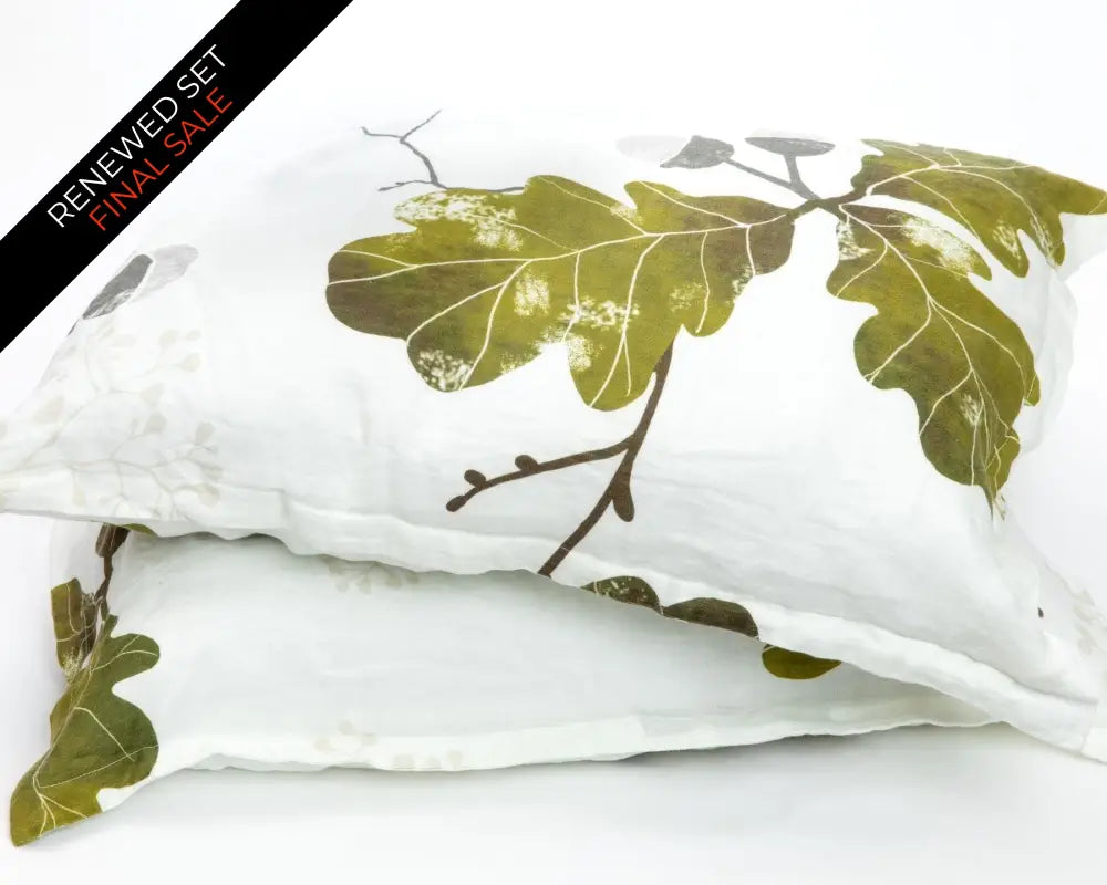 European Linen Duvet Cover Set | Agern Print | Renewed