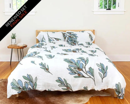 European Linen Duvet Cover Set | Porse Print | Renewed