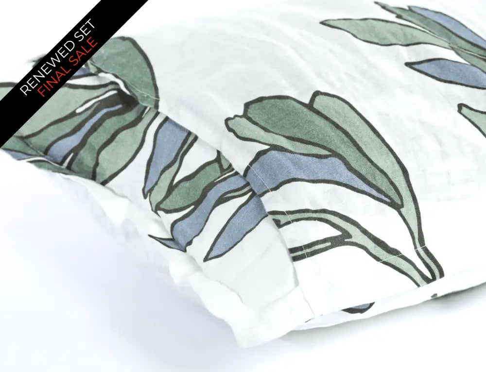 European Linen Duvet Cover Set | Porse Print | Renewed