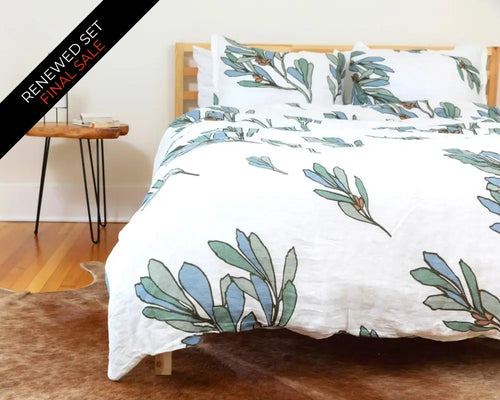 European Linen Duvet Cover Set | Porse Print | Renewed