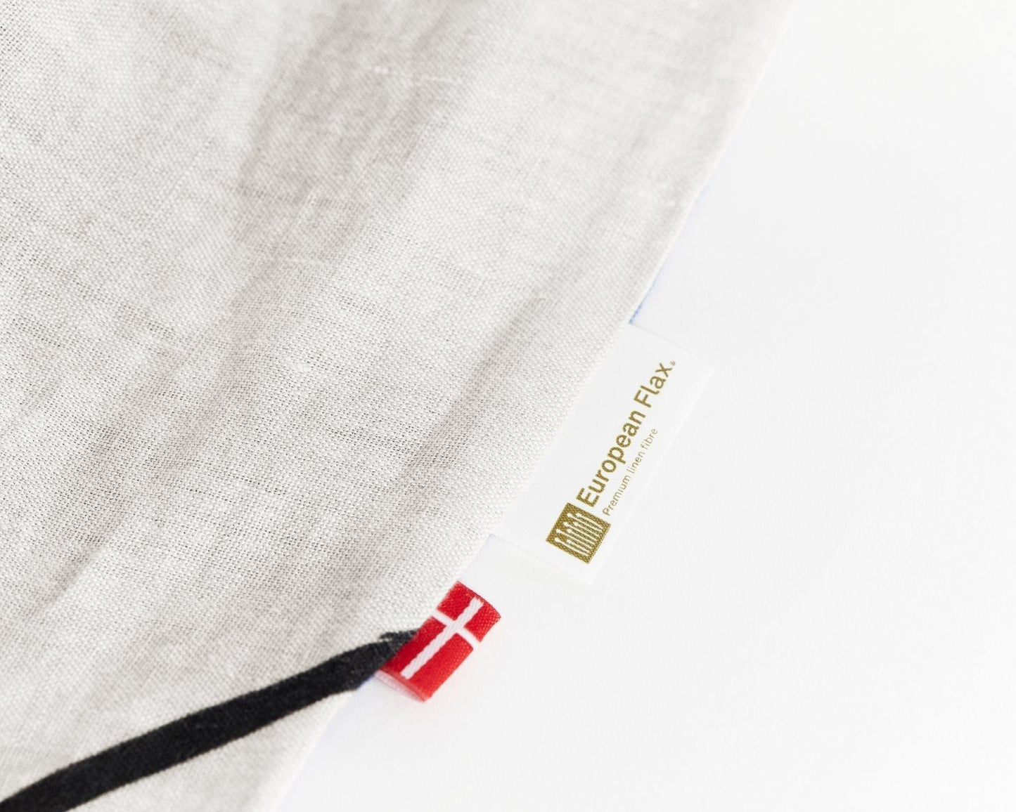 European Linen Duvet Cover Set | Hørblomst Print on Natural Linen