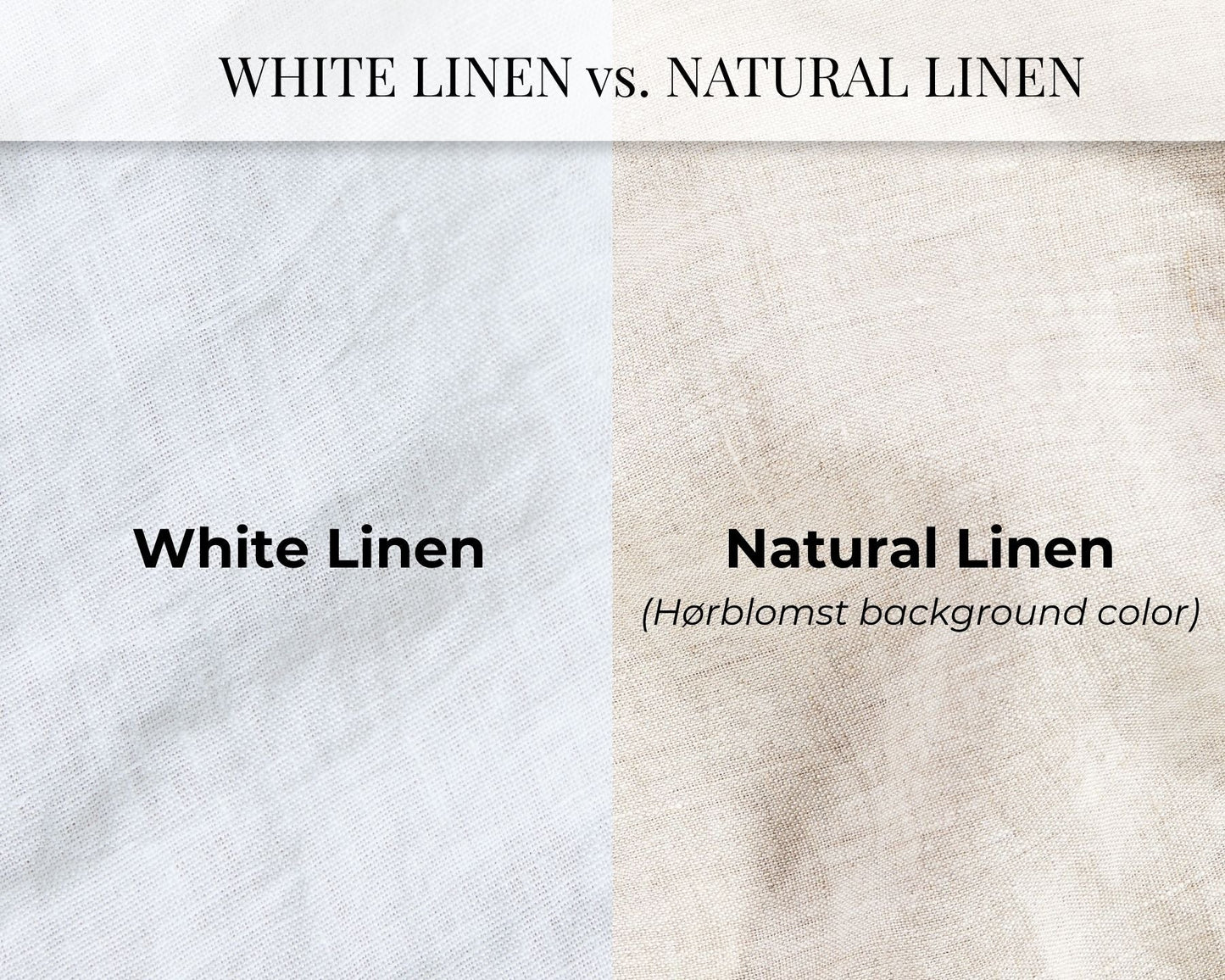 European Linen Duvet Cover Set | Hørblomst Print on Natural Linen