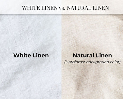 European Linen Pillowcases | Hørblomst Print on Natural Linen